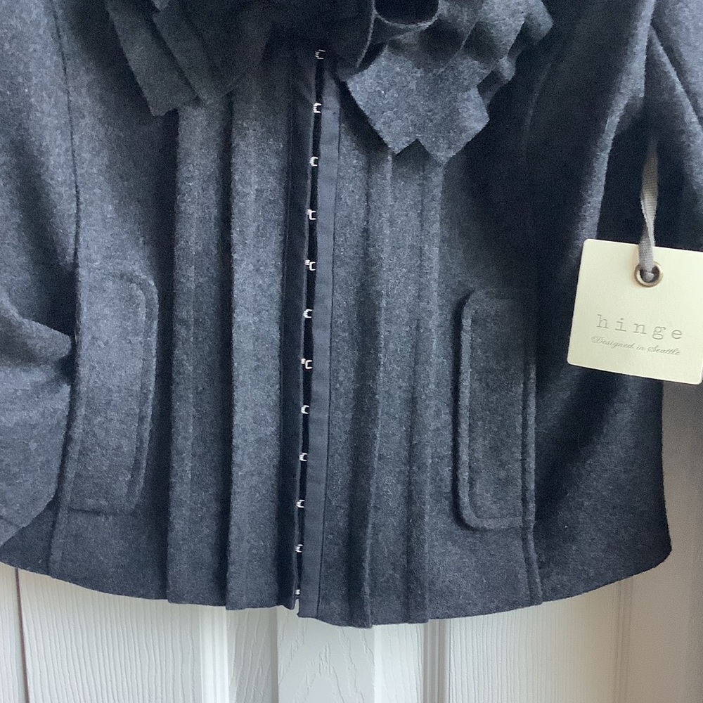 Hinge Black Ruffled Jacket - Picture 3 of 8
